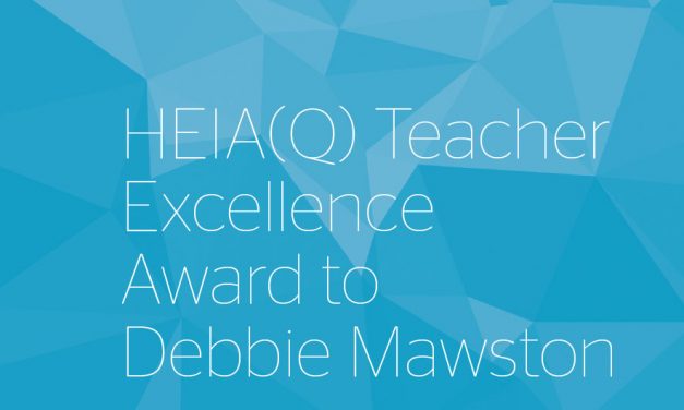 HEIA(Q) Teacher Excellence Award to Debbie Mawston
